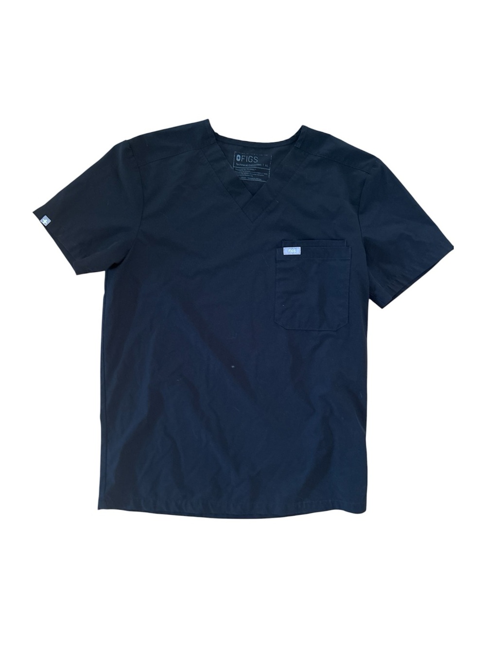 Black FIGS Scrub Top XS Technical Collection